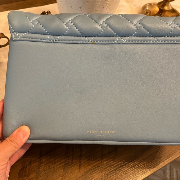 Kurt Geiger Light Blue Quilted Shoulder Bag - Picture 7 of 16